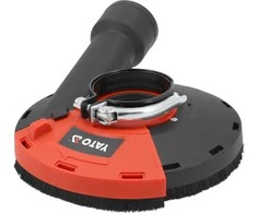 Dulkių gaubtas šlifavimui 180 mm, betoninėms tinko grindų medienos, šlifuoklio priedas, dulkių gaubtas