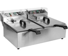 Toya Sa Poland Dviguba gruzdintuvė 2 x 6L, 2 x 3kW, nerūdijančio plieno gruzdintuvė