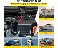 Dvigubos baterijos relių rinkinys 12V 140A, automatinis izoliatorius, įtampos relė VSR, RV, kemperiui, valčiai, automobiliui, sunkvežimiui, jachtai, ATV, UTV, dirbtuvėms