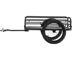 Dviračio krovininis priekaba, sulankstoma, 125 kg, 20 colių ratai, universalus kablys, stovyklavimui, pirkiniams, kelionėms, vežimėlis, bagažinė