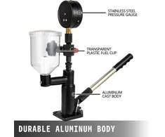 Dyzelinio purkštuko antgalio slėgio testeris, su dvigubu matuokliu, 0–600 barų / 0–8000 PSI
