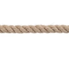 Džiuto virvė 20 mm, 50 m, statyboms, 3 gijų susukta virvė, natūralaus pluošto virvė, pramoninė virvė
