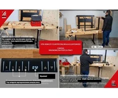 Elektra reguliuojamas darbastalis, dailidės obliavimo stalas, reguliuojamo aukščio darbo stalas, tvirtas darbastalis medienos apdirbimui, metaliniai spaustukai