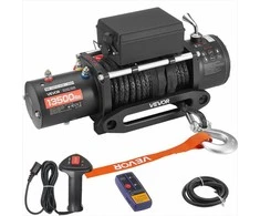 Elektrinė gervė visureigiams, 6100 kg, 12V DC, sintetinis lynas, belaidis valdymas, vandeniui atspari gervė džipams, priekaboms ir valtims, galingas keltuvas