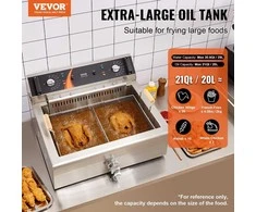Elektrinė gruzdintuvė 29L, komercinė 3000W, dvigubi kaitinimo elementai, reguliuojama temperatūra, 30.6Qt, stalo gruzdintuvė, didelė talpa, gruzdintuvė restoranui