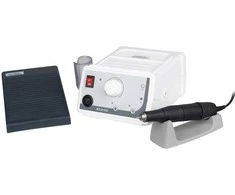 Elektrinė nagų freza, manikiūrui ir pedikiūrui, su kojiniu pedalu, kintamas greitis, Twist-Lock, 100W, 45000 RPM