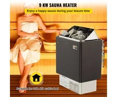 Elektrinė pirties krosnelė, 9kW, išorinis valdymas, skirta SPA ir namų pirčiai, greito šildymo krosnis, reguliuojama temperatūra