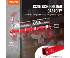 Elektrinio keltuvo atraminė svirtis, 600 kg maksimali apkrova, 180° pasukimas, plieno keltuvo rėmas, gervės keltuvo svirtis, kėlimo svirtis dirbtuvėms, garažui