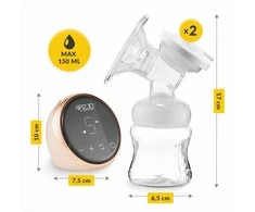 4Fizjo Elektrinis dvigubas pientraukis, patogiam ir efektyviam pieno nutraukimui, nešiojamas žindymo pagalbininkas, tylus veikimas
