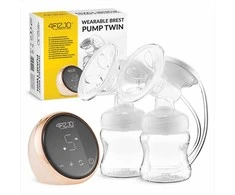 4Fizjo Elektrinis dvigubas pientraukis, patogiam ir efektyviam pieno nutraukimui, nešiojamas žindymo pagalbininkas, tylus veikimas