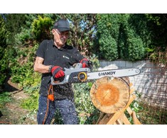 Elektrinis grandininis pjūklas 40 cm, 2200W. Medžio pjovimo įrankis, elektrinis pjūklas medžiui.