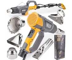 Elektrinis karšto oro pistoletas 3-in-1, 2000W, su 5 antgaliais, piktžolių deginimui, grilio uždegimui, dažų šalinimui, karšto oro pistoletas