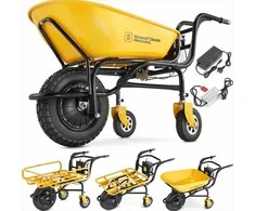 Elektrinis karutis, 150 kg keliamoji galia, 350 W variklis, sunkiasvoris motorinis karutis sodui ir statyboms