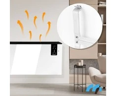 Elektrinis konvekcinis šildytuvas, su termostatu, nuotoliniu valdymu, 2400W, programuojamas, montuojamas ant sienos šildytuvas