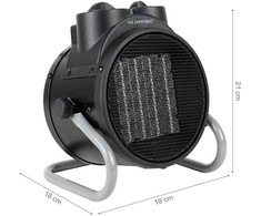 Elektrinis šildytuvas, 2kW keraminis ventiliatorinis šildytuvas namams, dirbtuvėms, garažui, greitas šildymas, nešiojamas patalpų šildytuvas, mažas energijos suvartojimas