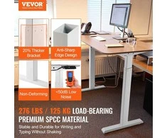 Elektrinis stalas rėmas reguliuojamo aukščio, ergonomiškas stovas, baltas karkasas, sėdimas-stovimas stalas, pakeliamas stalas