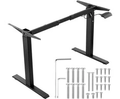 Elektrinis stovimo stalo rėmas, reguliuojamo aukščio darbo vieta, 70-117 cm, plieno rėmas, sėdimo-stovimo stalo keitiklis, ergonomiškas stalo rėmas