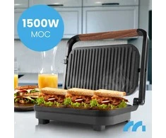 Elektrinis sulankstomas grilis, panini grilis, nelipnus sumuštinių skrudintuvas, 1500W didelės galios grilis, reguliuojamo aukščio grilis