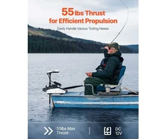 Vevor 55lb 12V elektrinis vilkimo variklis valtims