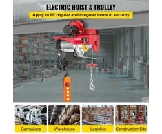 Elektrinis vežimėlio keltuvas 800 kg, su 1300 W varikliu, elektrinė gervė, elektrinis keltuvas, garažo keltuvas