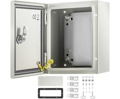 Elektros dėžutė plieninė, NEMA 4X, IP66, 25x20x15cm, lauko/vidaus, hermetiška, jungiamųjų dėžių korpusas