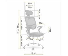 Sofotel Ergonomiška biuro kėdė, kvėpuojantis tinklinis atlošas, reguliuojamas aukštis, supimo funkcija, patogi kompiuterio kėdė namų biurui