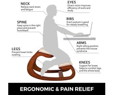 Ergonomiška klūpimo kėdė laikysenai, biurui, namams, atlošiama, supamoji