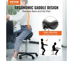Ergonomiška riedanti balnelio kėdutė, reguliuojamo aukščio, su ratukais, salonui, spa, tatuiruotėms, juoda, kosmetologės kėdė, meistrų taburetė