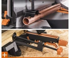 Evolution Skersinis pjūklas medienai ir metalui pjauti, su lazeriniu kreipikliu, 255 mm diskas, skersinio pjovimo pjūklas, kombinuotas skersinis pjūklas