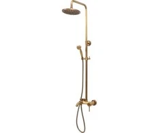 Fala Retro bronzos spalvos dušo kolona su lietaus dušu, žalvario konstrukcija, bronzos spalvos dušo komplektas, retro dušo sistema