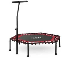Fitneso batutas su rankena, 127 cm, skirtas treniruotėms namuose, šešiakampis batutas, raudonas fitneso batutas, mankštos batutas