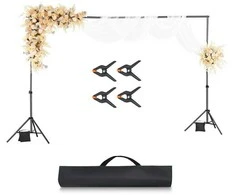 Fono stovas vakarėliams ir fotostudijai, 198 x 300 cm, reguliuojama fono palaikymo sistema, nešiojamas fotografijos stovas