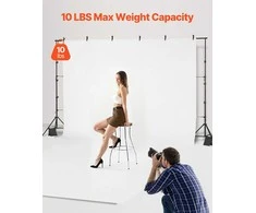 Fono stovo komplektas su 2 trikojais vakarėliams ir fotostudijai, reguliuojama fono palaikymo sistema, nešiojamas fotografijos fono stovas
