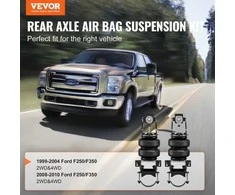 Ford F250 F350 2WD 4WD pneumatinė pakaba, galinė ašis, 2268 kg, stabilumas, oro pagalvės, lingės