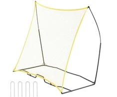 Futbolo atmušimo tinklas 2.13x2.13 m, nešiojamas treniruočių tinklas, futbolo vartų tinklas, treniruoklis su krepšiu