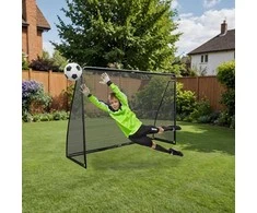 Futbolo vartai 180 x 120 cm, nešiojami, treniruočių, vaikams, plieniniai, juodi, futbolo varteliai, mini vartai