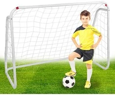 Futbolo vartai 2 vnt., balti, plieno rėmas, vaikams, sodui, mini futbolo vartai, lauko vartai