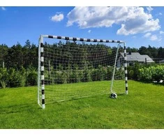 Futbolo vartai 300 x 200 cm, PRO, balti ir juodi, laisvalaikiui, sodui, nešiojami, mini futbolo vartai