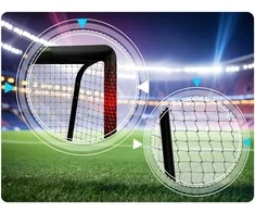 Futbolo vartai 3.00 x 2.00 x 1.20 metrų, su patvariu tinklu, lengvai surenkami, futbolo vartai, lauko futbolo vartai