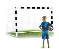 Futbolo vartai 3.00 x 2.00 x 1.20 metrų, su plieniniu rėmu, lengvai surenkami, futbolo vartai, lauko futbolo tinklas, vaikiški futbolo vartai