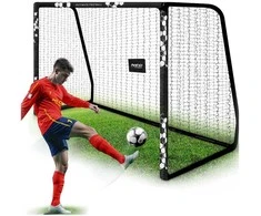 Futbolo vartai 3.00 x 2.00 x 1.20 metrų, su plieniniu rėmu, lengvai surenkami, futbolo vartai lauke, futbolo vartai