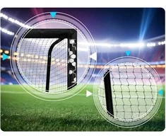 Futbolo vartai 3.00 x 2.00 x 1.20 metrų, su plieniniu rėmu, lengvai surenkami, futbolo vartai lauke, futbolo vartai