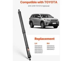 Galinės bagažinės durų elektriniai statramsčiai, skirti Toyota Highlander 2014-2019, pakaitiniai pakėlimo atramos, 715N jėga, elektriniai bagažinės statramsčiai