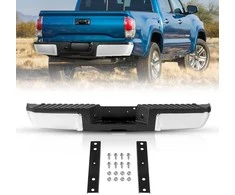 Galinis plieno buferis, skirtas 2008-2016 Ford F250 F350 Super Duty, chromuota apdaila, tvirtas laiptelio buferis, galinis buferis su žibintais