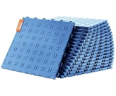 Garažo grindų plytelės 25 vnt., neslidžios, dvipusės, 305x305x13.4 mm, mėlynos, guminės, sujungiamos