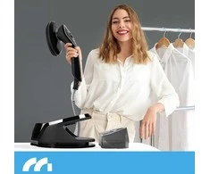 Garų lygintuvo stotis, 2500W galingas garų generatorius, su keraminiu padu, drabužiams, vertikaliam lyginimui, su pirštine ir apsauginiu dangteliu