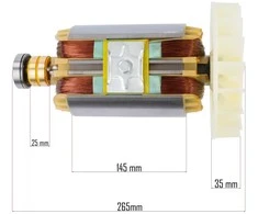 Generatoriaus rotorius POWERMAT PM-AGR-6500, generatoriaus armatūros keitimas, 230V generatoriaus atsarginė dalis, generatoriaus apvija