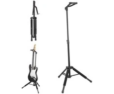 Gitaros stovas trikojis, sulankstomas, reguliuojamas aukštis 900-1200 mm, universalus, pastatomas, grindinis