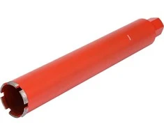 Gręžimo karūna gręžimo staklėms, 52 mm skersmens, 1 1/4 colio sriegio, skirta gelžbetoniui, betoninė gręžimo karūna