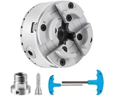 Griebtuvas tekinimo staklėms, 4-žnyplinis, 96 mm, savaime centruojantis, metalinis, frezavimui, šlifavimui